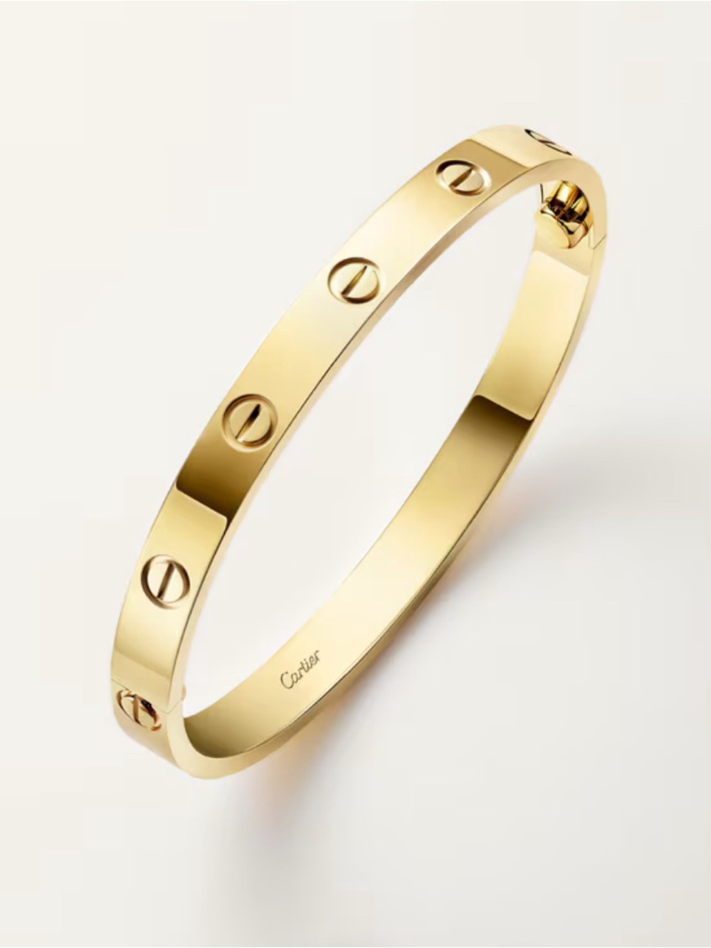 Gold screw motif bracelet